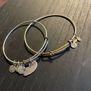 Silver and Gold Bangle Bracelet